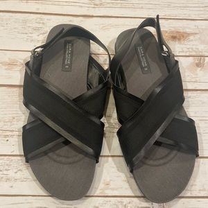 Zara home black and gray sandals size 11